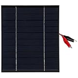 GTIWUNG 12V 2W 136X110mm Solarpanel Solarmodul Solarzelle Photovoltaik mit Krokodilklemmen, Mikro-Mini-Solar-Panel-Zellen Sonnenkollektor für Sonnenenergie, Heimwerken, DIY, Wissenschaft Projekte