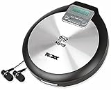 Tragbarer CD Player mit Kopfhörer MP3 fähig Antishock Discman mit Netzteil ROXX PCD 600