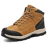 AX BOXING Winterschuhe Herren Gefüttert Winterstiefel Wanderschuhe Rutschfeste Warm Schneestiefel Outdoor (Gelb, 43 EU)