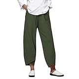 Chanpning Hose Damen Sommer Lang Lose Yogahosen Hose Damen Elegant Sweatpants Für Freizeit Sport Und Fitness Damen Sommerhose Lässige Lose Stoffhose Leichte Hosen Damen Sommer