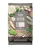 Dehner Bio Rindervolldünger, hochwertiger Naturdünger, Dünger für den Garten, rein organisch, mit Regenwurm-Humus / Mykorrhzia, 5 kg, für ca. 30 qm