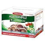 TEREZIA Austernpilz Plus Kapseln mit Milchsäurebakterien & Hagebutten, 3 monate | Stärkt Immunsystem & Verdauung | Vitamin C & Beta-Glucane | Natürliche Formel | 660mg, 180 Kapseln