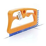 FUGINATOR® Fugenbürste – Fugenreinigung in Bad, WC, Küche - Reinigung von Wand- und Bodenfliesen - handliche Bürste für Fugen und Fliesen – Spaltreinigungsbürste für Enge Zwischenräume (orange/blau)