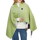 Heizschals für Frauen, tragbare Heizdecke mit 3-stufiger Sicherheit | Heizdecke, die Sie tragen können | für Sofa, Zuhause, Schlafsaal, Büros und Wohnung