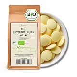 Kamelur 1kg Bio Kuvertüre Weiße Chips - weiße BIO Couvertürechips zart schmelzend optimal als Grundlage für Schokolade oder Pralinen