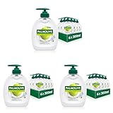 Palmolive Seife Naturals Olive & Milch 6x300ml - flüssige Handseife zur sanften Reinigung der Hände (Packung mit 3)