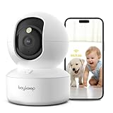 BoyKeep 2.4G/5GHz Überwachungskamera Innen 2K, 360° WLAN Überwachungskamera, Indoor Hundekamera mit APP, Babyphone mit Kamera mit Bewegungserkennung, Nachtsicht, 12s Kostenloser Cloud -Speicher