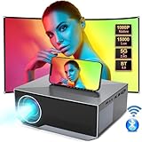 Mini Beamer WiFi Bluetooth Tragbarer Beamer Native 1080P Full HD Wireless Home Cinema Display 300 Zoll, kompatibel mit iOS/Android/TV Stick/PS5