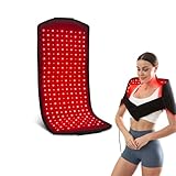 Rotlichtmatte für Rücken, Rotlicht in der Nähe von Infrarot-Pulsgurt, Infrarotmatte mit 660 nm Rotlicht und 850 nm Nahinfrarot, verstellbarer Polstergürtel für Taille, Rücken, Schulter