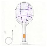 Sudnsadaks Elektrische Fliegenklatsche, Extra Stark Aufladbar Elektro Mückenklatsche