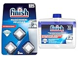 Finish Maschinenpfleger 12 Tabs & Maschinenpfleger 2-Phasen Regular 250ml – Effektive Reinigung und Pflege für Spülmaschinen, entfernt Kalk und Fettablagerungen für beste Spülergebnisse