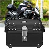 Motorradkoffer & Gepäck mit Sicherheitsschloss Roller Koffer Wasserdicht Top Case 40 * 32 * 28cm Wetterfest Expandable Motorrad Helmkoffer Aluminiumlegierung Universal Heckkoffer 36L