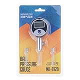 Zqxnt Professionelles Luftdruckmessgerät für Sportbälle, Haltbarkeit, Metall mit Echtzeit Druckmessungen, Fußball Messgerät aus Legierung