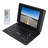 PUSOKEI Tragbarer 12,0-Zoll-DVD-Player, Persönlicher Kleiner Multifunktions-TV-Player, HD-LCD-Breitbild mit 270°-Drehung, Wiederaufladbar, Unterstützt USB/SD und Mehrere