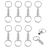 8 Stück Abnehmbare Schlüsselanhänger Schlüsselanhänger mit Schnellverschluss Pull auseinander Schlüsselanhänger Metall Doppel Geteilt Schlüsselring,für Auto Schlüsselanhänger Zubehör Schloss Halter