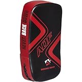 AQF Kampfsport Schlagpolster Kickboxen Muay Thai Strike Curved Arm Pad MMA Focus boxing karate ufc Punch Shield (Einzeln, Rot)