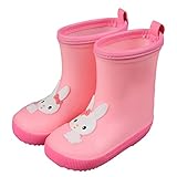 TDEOK Hausschuh 20 Kaninchen Cartoon Charakter Regen Schuhe Kinder Regen Schuhe Und Mädchen Wasser Schuhe Baby Regen Stiefel Wasser Stiefel Kinder Galoschen (B, 29 Little Child)