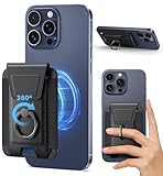Xiauodo Mag-Safe Brieftasche mit 360°-Grip-Halterung, magnetische Handy-Brieftasche für iPhone, Ständer, 6, Kartenhalter, leichte Klappe, Leder, Brieftasche, Handyhülle für iPhone 16/15/14/13/12 Serie