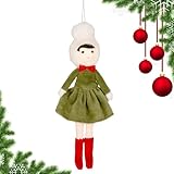 Wezalget Weihnachtsbaum Schmuck | Weihnachtsbaum Plüsch Anhänger Spielzeug Ornamente,Wohnaccessoires Für Tisch Fenster Kamin Vordach Eingangsbereich Innen- Und Außenbereich Wohnzimmer