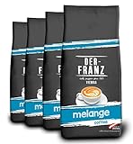 Der-Franz Melange Kaffee, ganze Bohne, 4 x 1000 g