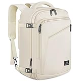 MATEIN 40x30x20 Handgepäck Damen, Handgepäck Rucksack Reisetasche Medium Business Arbeit Frauen Expandable Wasserabweisend Lightweight Cabin Bag, Beige