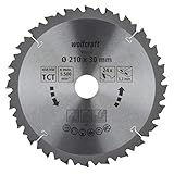 wolfcraft |Kapp- und Gehrungssägeblätter Serie braun- schnelle, grobe Schnitte - Durchmesser 210 mm |6550000