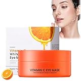 60pcs Vitamin C Augenpads Gegen Augenringe,Hydratation Under Eye Patches zur Augenringe Entfernen,Anti-Aging Augenpflege mit Hyaluron und Kollagen,Augenmaske gegen Falten für Männer Frauen