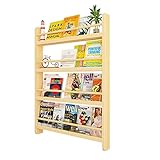 Bücherregale Kreatives Bücherregal für Wandbehang Bücherregal aus massivem Holz Gestelle Einfaches Zeitschriftenregal Wohnzimmer-Ablagegestell Ausstellungsgestell