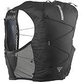 Salomon Active Skin 8 Unisex Hydrationsweste Trail running Wandern MTB mit Hydrationsflaschen, Einfache Flüssigkeitszufuhr, Präzise Passform, Optimierte Verstaumöglichkeiten, Schwarz, M