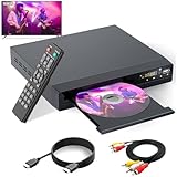 DVD CD Player für Fernseher, Up-Convert to HD 1080p, All Region, Breakpoint Memory, Eingebautes PAL/NTSC, USB 2.0