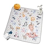 Zaxiva Krabbelmatte Baby, Faltbare Spielmatte 127x127cm, Rutschfest & Schadstofffrei, Krabbeldecke für Baby, Maschinenwaschbar, Weiche Kinder Spielmatte für Innen/Außen, Ideal für Babys Erste Schritte