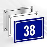 Hausnummernschild - PVC-Hausnummer - Gravierte, personalisierbare Platte 15 x 10 cm