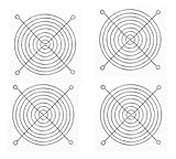 Lüftergitter 4 Stück 120mm Metall Fan Grill für Gehäuselüfter – CPU Schutzgitter Belüftung Abdeckung Schwarz mit Schrauben für 120x120mm Lüfter in PC Gehäuse, Server, Kühlungssysteme