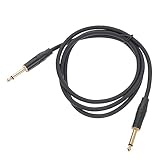 SHOWERORO Gitarre Audiokabel Langlebiges Instrumenten Audioadapterkabel Schwarz für Gitarre Bass Mixer Hohe Signalqualität und Geräuschunterdrückung