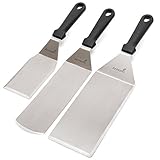 Exklusives Grillwender Set aus hochwertigem Edelstahl - BBQ Grillset in erstklassiger Qualität für Hamburger & Braten - Bratenwender und Bratenheber für Indoor und Outdoor