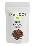 Mandoi Bio Kakaonibs 200g, aus ökologischem Anbau, besonders hochwertige Kakao Nibs aus Kooperative, organic cocoa