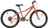 Dino Bikes Kinderfahrrad Größe 24 Zoll MTB Plus Aurela Kinder Art. 424UP Neonorange (Neonorange)