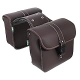 IMIKEYA 1Paar Große Kapazität Vintage Satteltasche Aus Leder Strapazierfähige Motorradtasche Für Seitennutzung Side Werkzeugtasche Für Biker