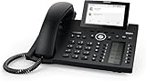 Snom D385N IP Telefon, SIP Tischtelefon, 4,3' TFT-Farbdisplay 480 x 272 Pixel, 12 SIP-Identitäten, Sensorhakenschalter,USB, 48 selbstbeschriftende Schlüssel (12 physische), Schwarz, 00004600