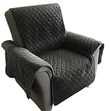 JEMIDI Wende Sesselschoner Sherpa Schonbezug Sesselschutz Schutzbezug Sesselhusse (Anthrazit)