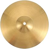 Veemoon 10 Zoll Messing Becken Ersatz Crash Becken Ride Drum Becken Instrument Becken Percussion Zubehör Schlagzeug für Anfänger Spieler Percussion (Golden)