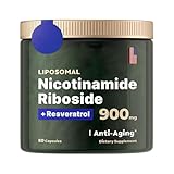 NAD+-Ergänzungsmittel mit Nicotinamid-Ribosid, NAD+-Nicotinamid-Ribosid-Resveratrol 900 mg, Nmn oder liposomale NAD-Ergänzungsalternative, für Anti-Aging, Energie, Fokus, gentechnikfrei, 80 Kapseln