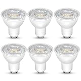 GU10 LED Warmweiss Lampe, 7W 3000K 600 Lumen Warmweiß Glühbirnen,Ersetzt 60W Halogen Leuchtmittel, Abstrahlwinkel 36° Reflektorlampen, Nicht Dimmbar Led Birnen,6 stück