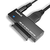 Inateck USB 3.0 zu SATA Konverter Adapter für 2.5/3.5 Zoll Laufwerke HDD SSD mit 12V 2A Netzteil.