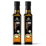 Kräuterland Bio Arganöl - Argan Speiseöl 2X250ml (500ml), kaltgepresst, nativ aus Marokko - ungeröstet, mild & vegan zum Kochen & Backen für die ausgewogene Küche - in Premium Qualität