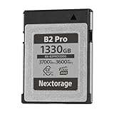 Nextorage Japanische CF-Express 4.0 Typ B Karte NX-B2PRO 1330 GB VPG 400 Urtla schnelles Lesen 3700 MB/s Schreiben 3600 MB/s und zuverlässig.