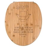 Mr. & Mrs. Panda WC Sitz Bär Flugzeug - Geschenk, modern, Freundin, Lustiger, Jahrestag, Rund, Klodeckel, Eckig, Hochzeitstag, Ohne Deckel