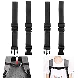 Girls'love talk 2 Stück Verstellbarer Brustgurt für Rucksack Schultasche, Verstellbarer Rucksack Heavy Duty Schultergurte Nylon Brustgurt mit Schnalle für Schulranzen Joggen und Wandern, Schwarz