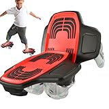 Geteiltes Skateboard, tragbares Rolldeck, Drift-Skate-Platten, High Rebound PU-Räder, für Jugendliche, Erwachsene, Kinder, Anfänger, einfache Fahrt, Outdoor-Spaß, 24 x 26 cm