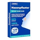 120 Stück Nasenpflaster Schnarchen, Nose Strips Nasal Strips Verbesserter Typ Nasenpflaster Besser Atmen Gut Anti-Schnarchen, Nicht Schnarchende Pflaster Verbessern die Atmung